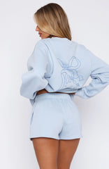 Love You Forever Lounge Shorts Baby Blue