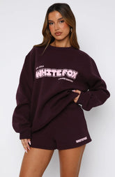 Give It A Try Lounge Shorts Plum