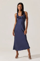 Morrigan Ruffle Trim Halter Dress