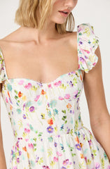 Wedelia Floral Bustier Midi Dress