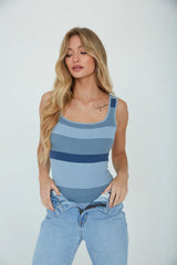 Jorie Striped Knit Bodysuit