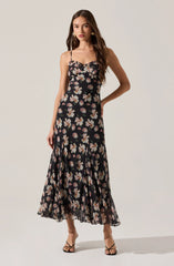 Maeryn Sweetheart Ruffle Maxi Dress