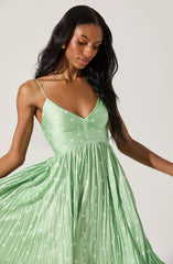 Maeve Printed Pleated Midi Dress