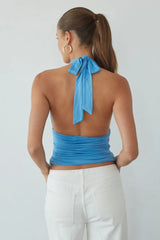 Deepika Ruched Halter Top