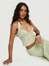Aspyn Halter Top Sage