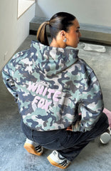 Offstage Printed Oversized Hoodie Washed Camo