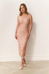 Mirrian Beaded Midi Dress