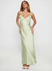 Cyrielle Embroidered Maxi Dress Sage