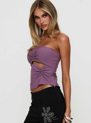 Reckless Abandon Strapless Top Mauve