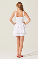Melaine Lace Trim Mini Dress