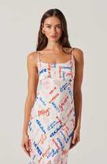 Joan Satin Midi Dress