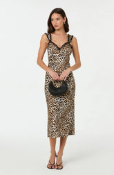 Lace Trim Midi Slip Dress