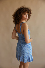 Lora Ruffle Strap Floral Mini Dress