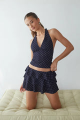 Gracie Polka Dot Ruffle Mini Skort