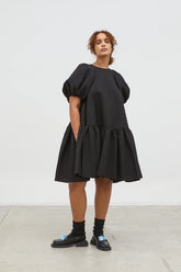ALEXA | DRESS BLOSSOM MATELASS… BLACK