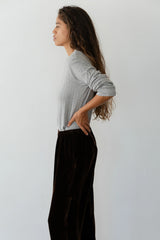 The Pointelle V-Neck Long Sleeve