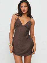 Makaia Balconette Mini Dress Brown