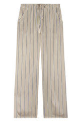 The Silk Pinstripe Drawstring Pant