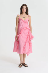 AMILIA | DRESS SHIKI LIGHT TAFFETA SORBET