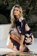 Halston Maxi Dress | Navy + Blush