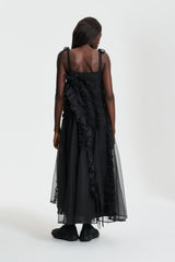 OTIS | DRESS SATIN ORGANZA BLACK
