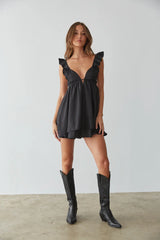 Evelyn Open Back Babydoll Mini Dress