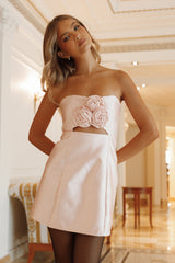 Te Amo Strapless Mini Dress - Baby PInk