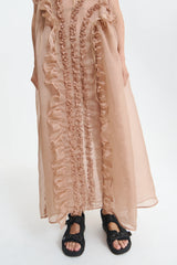 OPAL | DRESS SATIN ORGANZA CHESTNUT