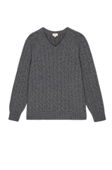 The Cable V-Neck Sweater