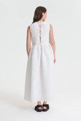 DITTE | DRESS BORAGE CLOQU… WHITE