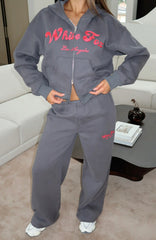 Through Thick And Thin Wide Leg Sweatpants Volcanic