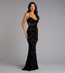 Bethany Lace-Up Mesh Mermaid Formal Dress