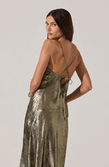 Gaia Metallic Midi Dress