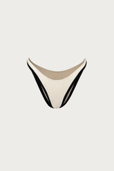 90s Bottom (Faux Suede Cream/Black)