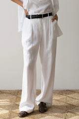 The Linen Pleated Trouser