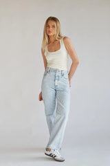 Levi's Ribcage Straight Ankle Jeans Ojai Shore