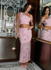 Devereaux One Shoulder Set Pink