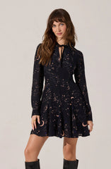 Lucien Collared V-Neck Mini Dress