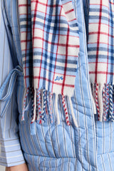 bonnie check scarf in responsible wool