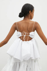 SELENA | TOP BLOSSOM MATELASS… WHITE