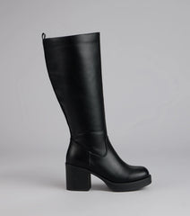 City Edge Wide Calf Platform Boots