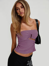 Reckless Abandon Strapless Top Mauve