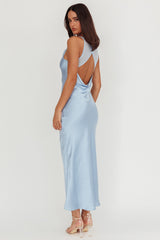 Noreen Cut-Out Back Maxi Dress Blue