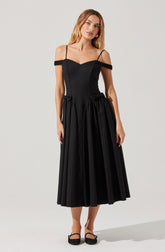 Elvinia Off Shoulder Midi Dress