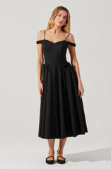Elvinia Off Shoulder Midi Dress