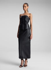Renee Strapless Leather Top