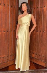 Sunshine Elegance Yellow Formal Maxi Dress