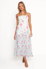 Renata Maxi Dress - Blue Floral