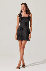 Cerelia 3D Floral Mini Dress
