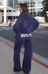Shout It Out Wide Leg Sweatpants Navy